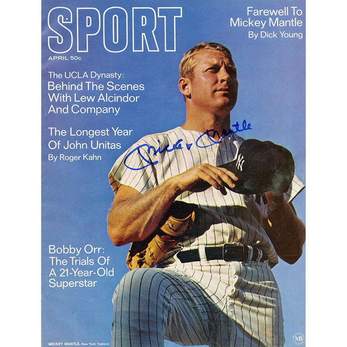 Mickey Mantle Signed Sport Magazine April 1969 Issue JSA