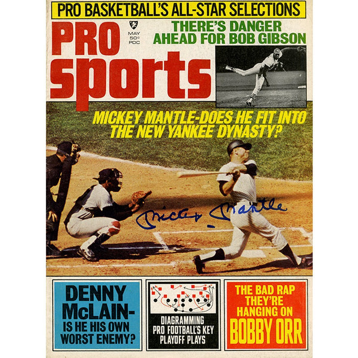 Mickey Mantle Signed Pro Sports Magazine May 1969 Issue JSA