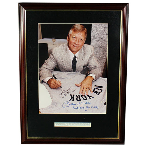 Mickey Mantle Signed 16x21 Framed Signed Photo $165,000 for jersey inscription JSA