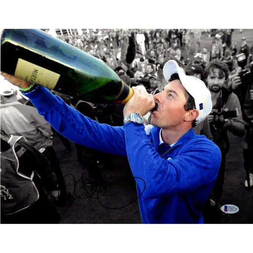 Rory McIlroy Signed 11x14 Drinking Champagne Photo Beckett