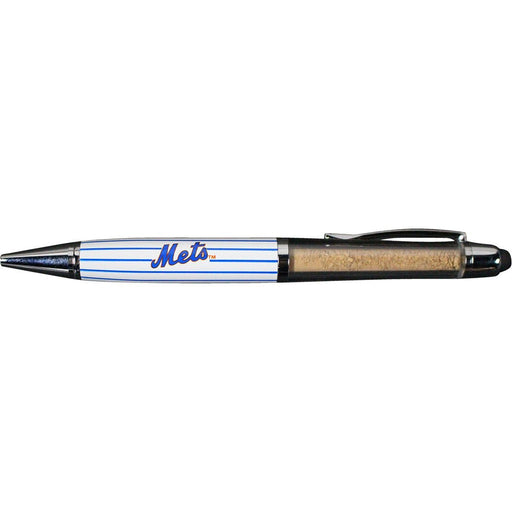 New York Mets Home White Pinstripe Jersey Pinstripe Dirt Pen with Authentic Field Dirt from Citi Field