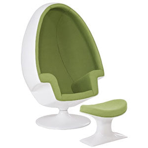 LEXMOD EEI-136 ALPHA SHELL EGG LOUNGE CHAIR WITH OTTOMAN 3 COLORS FREE SHIPPING