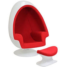 LEXMOD EEI-136 ALPHA SHELL EGG LOUNGE CHAIR WITH OTTOMAN 3 COLORS FREE SHIPPING