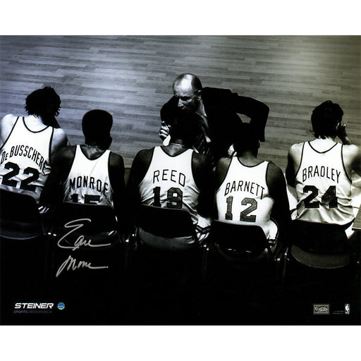 Earl Monroe Signed Knicks Bench 16x20 Photo