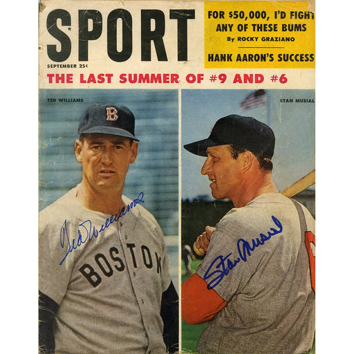 Ted Williams and Stan Musial Dual signed 1957 Sports Illustrated Magazine CGS Auth