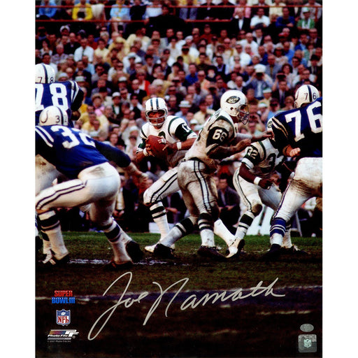 Joe Namath Signed "SB III Color Drop Back" 16x20 Photo (Namath Holo)