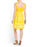 NINE WEST Topstitch Dress With Pleats, Womens, Size 6, Sunshine