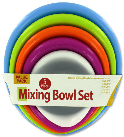 5-Pack Nesting Mixing Bowl Set