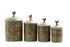 Set of 4 Rooster Canisters 4Qt/ 2Qt/1.5Qt/1Qt