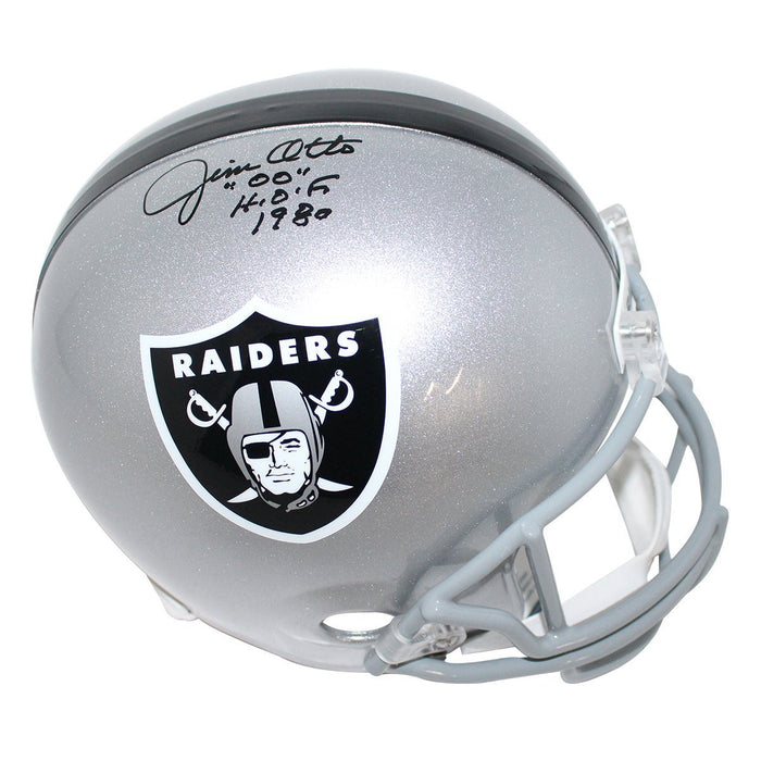 Jim Otto Signed Oakland Raiders Full Size Replica Helmet w/ "HOF '80" Insc