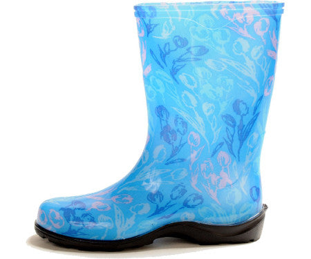 Garden Wear: Tulip Blue Tall Boots - Size 11