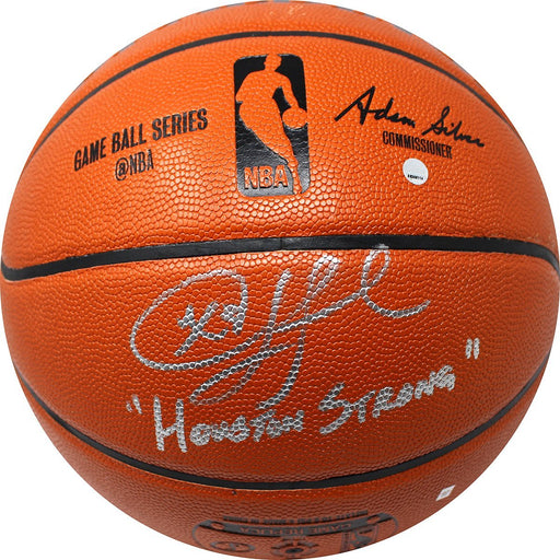 Chris Paul Houston Rockets Signed Spalding I/O NBA Orange Basketball w/ "Houston Strong" Insc