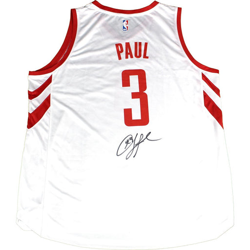 Chris Paul Houston Rockets Signed Fanatics White Fast Break Replica Jersey - Icon Edition