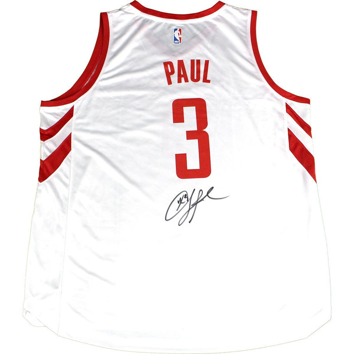 Chris Paul Houston Rockets Signed Fanatics White Fast Break Replica Jersey - Icon Edition