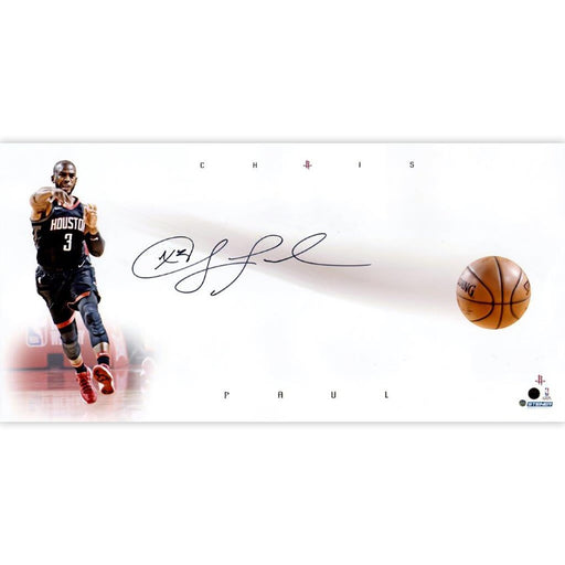 Chris Paul Houston Rockets Signed 'Big Sig Bounce Pass' 16x32 Photo