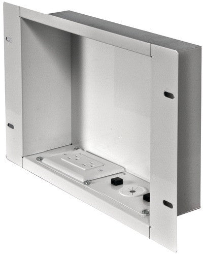 Peerless-AV - In-Wall Metal Box Large with Knock Out & Power Outlet (Large)