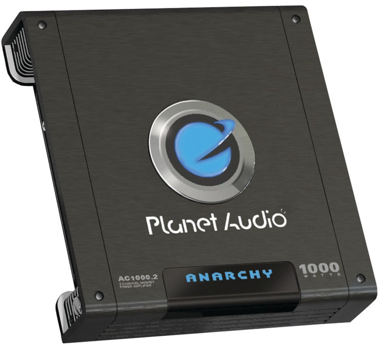 Planet Audio - ANARCHY MOSFET Amp (2 Channel; 1,000W Max; 700W x 1 @ 4_ Bridged; 350W x 2 @ 2_; 2.19"H x 12.38"W x 10"D)