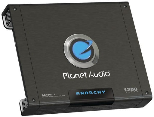 Planet Audio - ANARCHY MOSFET Amp (2 Channel; 1,200W Max; 840W x 1 @ 4_ Bridged; 470W x 2 @ 2_; Dim: 2.19"H x 15.56"W x 10"D)