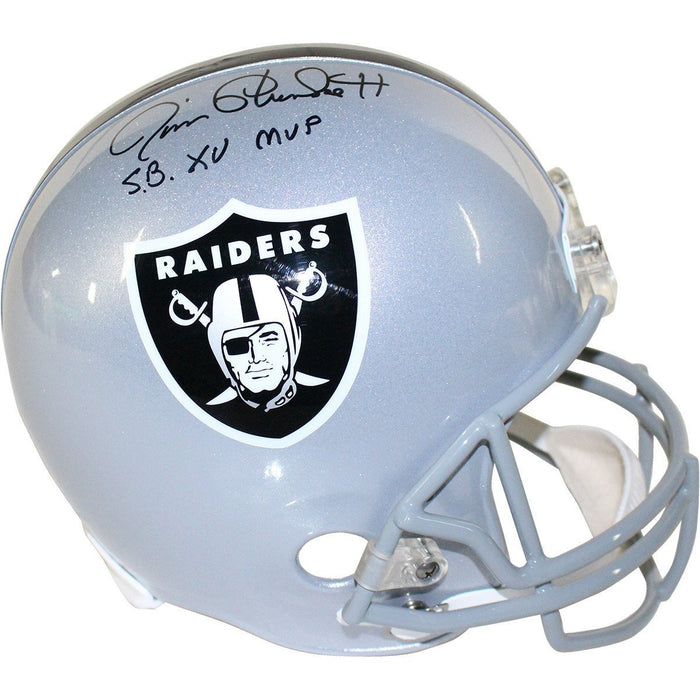 Jim Plunkett Signed Oakland Raiders Full Size Replica Helmet w/ SB XV MVP Insc