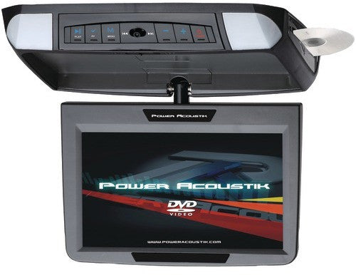 Power Acoustik - 9" Ceiling-Mount Widescreen Monitor with DVD Player & Interchangeable Skins