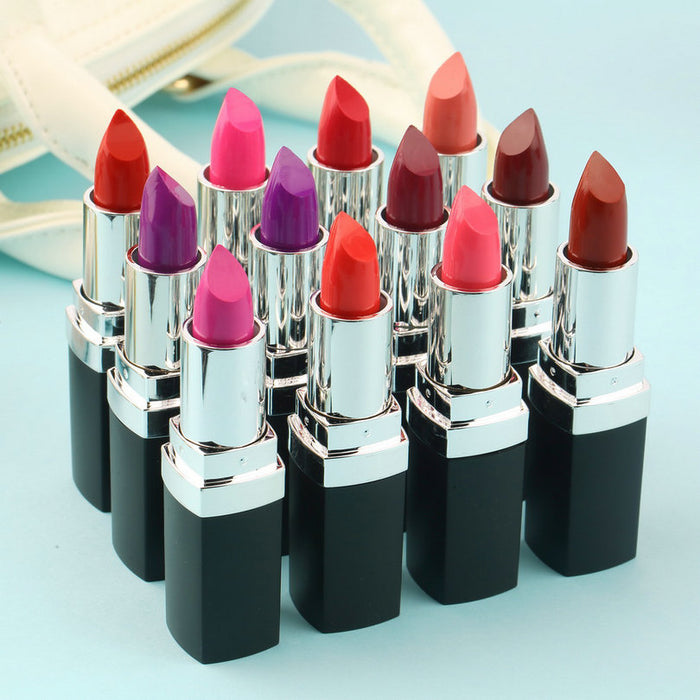 High Quality 12 Different Colors Lipstick Waterproof Long Lasting Moisturizing Lip Beauty Lip Gloss Makeup