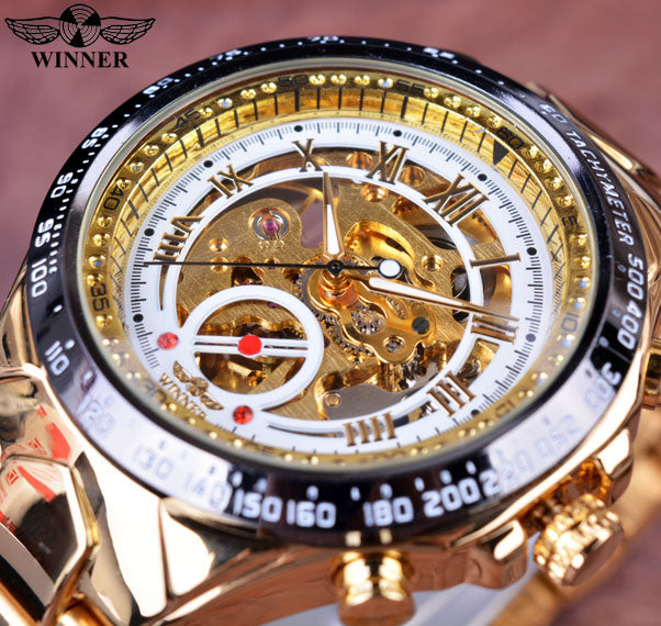 Attractive New Sports Design Clock Model Mens Automatic Skeleton Watch, Best Seller
