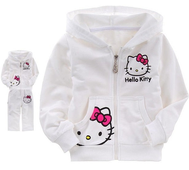 Hello Kitty Set for Girls Baby Suit Cotton Hoodie Pants