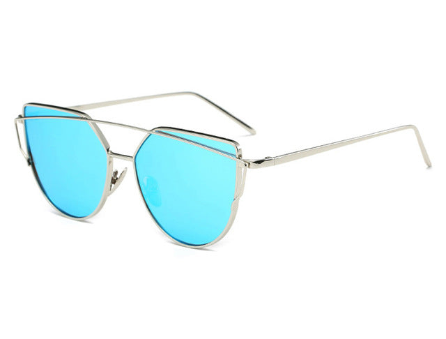 Brand Designer Cat Eye Sunglasses Women's Fashion Sun Glasses Women's Mirror Fashion Eyewear