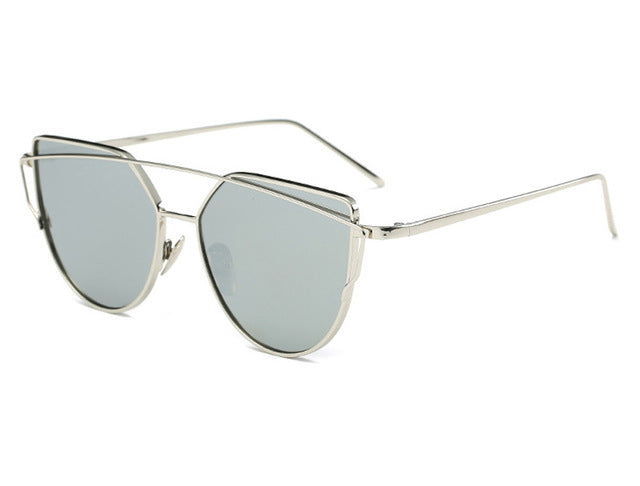 Brand Designer Cat Eye Sunglasses Women's Fashion Sun Glasses Women's Mirror Fashion Eyewear