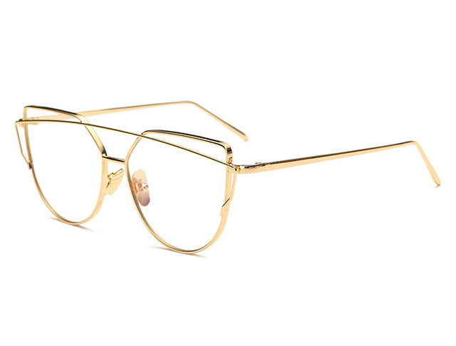 Brand Designer Cat Eye Sunglasses Women's Fashion Sun Glasses Women's Mirror Fashion Eyewear