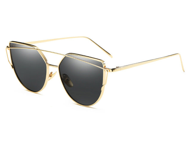 Brand Designer Cat Eye Sunglasses Women's Fashion Sun Glasses Women's Mirror Fashion Eyewear