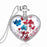 Pretty Heart-shaped Glass Wishing Bottle Pendant Necklace With Dry Flowers