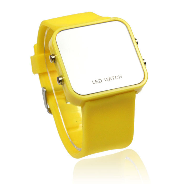 Stunning LED Silicone Mirror Watch With Calendar Day/Date