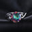 3.2ct Genuine Rainbow Fire Mystic Topaz Ring Solid 925 Sterling Silver Jewelry Best Gift For Women Fine Jewelry