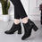 2017 Hot in the ultra-lo Fashion Women's Boots Casual Leather Boots Pointed Toe Buckle Warm  Women's Ankle Boots