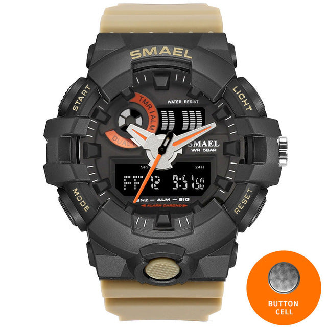 Cool Cowboy Military Style Digital Waterproof Mens Sports Watch, Many Colors and Designs