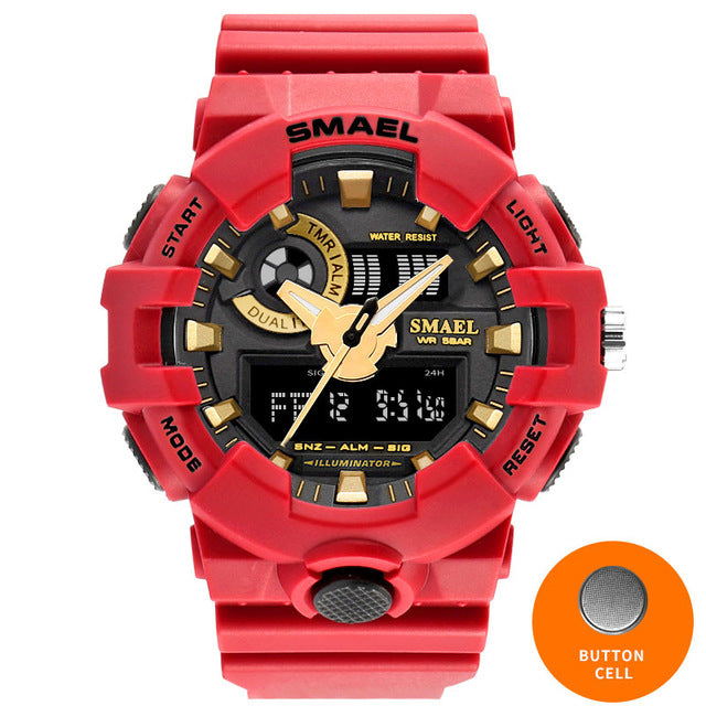 Cool Cowboy Military Style Digital Waterproof Mens Sports Watch, Many Colors and Designs