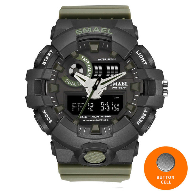 Cool Cowboy Military Style Digital Waterproof Mens Sports Watch, Many Colors and Designs