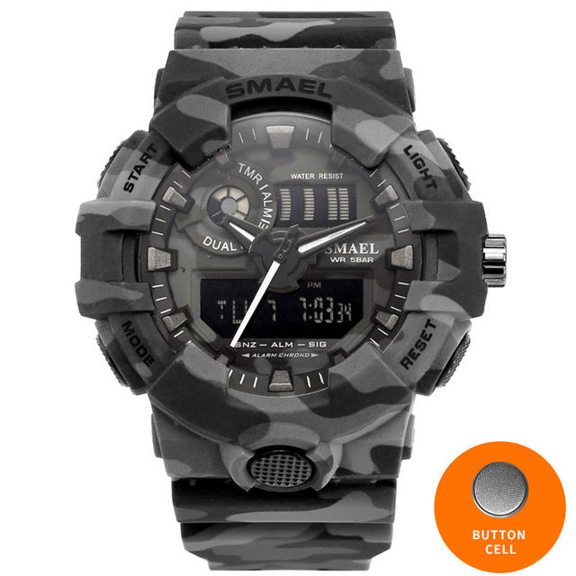 Cool Cowboy Military Style Digital Waterproof Mens Sports Watch, Many Colors and Designs