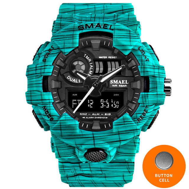 Cool Cowboy Military Style Digital Waterproof Mens Sports Watch, Many Colors and Designs