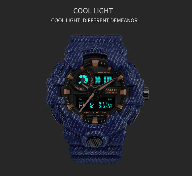 Cool Cowboy Military Style Digital Waterproof Mens Sports Watch, Many Colors and Designs