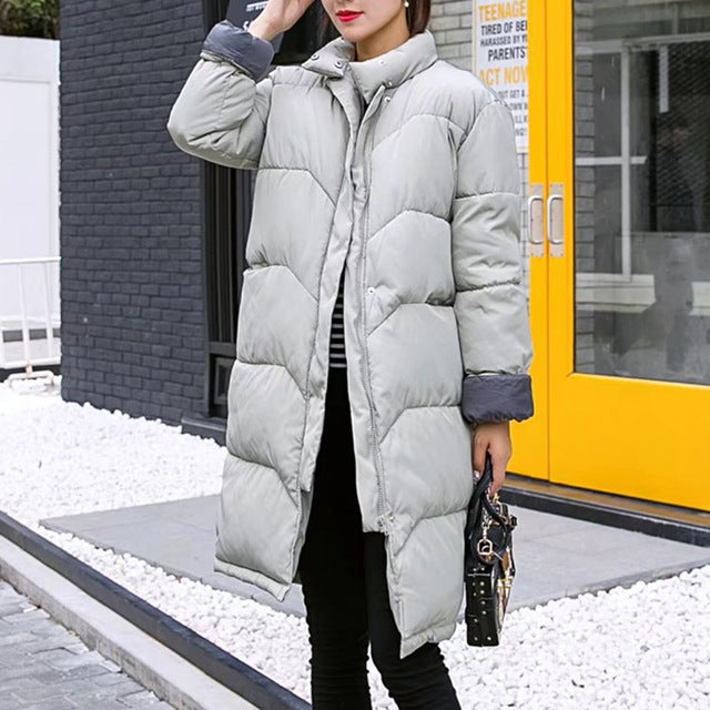 Attractive Winter Fashion Women's Warm Long Jacket Padded Parka Full Zipper Outerwear Windproof Slim Overcoat