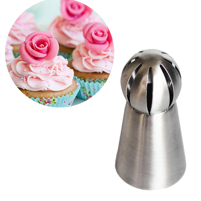 Flower Fondant Icing Tool , Hot Ball Nozzles Stainless Steel Dessert Decorators Tool