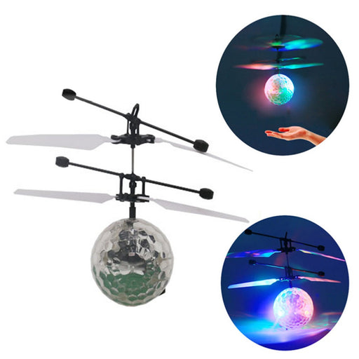 Infrared Induction Flying Flash Disco Colorful Magic LED Ball Stage Lamp Helicopter Children Toy Best Gift for Kids