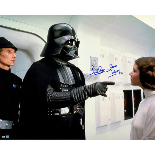 David Prowse Signed Darth Vader “A New Hope” Confrontation with Leia Scene 16x20 Photo