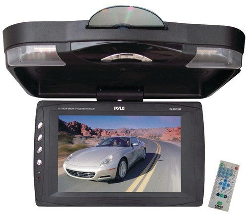 Pyle - 12.1" Flip-Down LCD Monitor with DVD Player