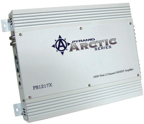 Pyramid - Arctic Series 2-Channel MOSFET Amp (1,600W max, 75W x 2 @ 4_; Dim: 12.59"D)