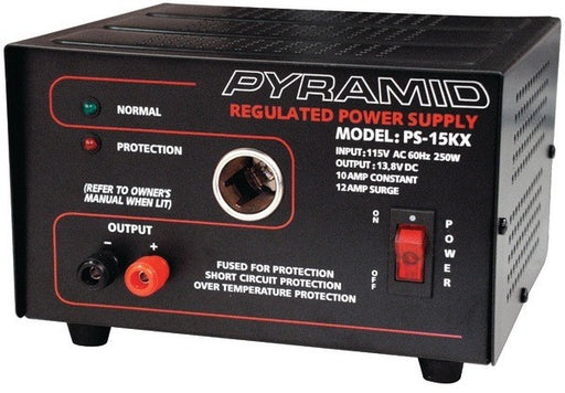 Pyramid - 10-Amp 13.8-Volt Power Supply with Car Charger Adapter