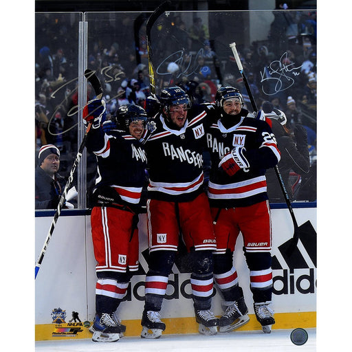 Mats Zuccarello/JT Miller/Kevin Shattenkirk Triple Signed '2018 Winter Classic Celebration' 16x20 Photo