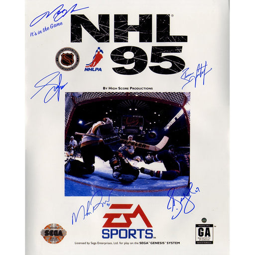 Mark Messier/Alexei Kovalev/Mike Richter/Adam Graves/Brian Leetch Multi-Signed NHL 95 Metallic 16x20 Photo w/ "It's In the Game!" Insc by Messier